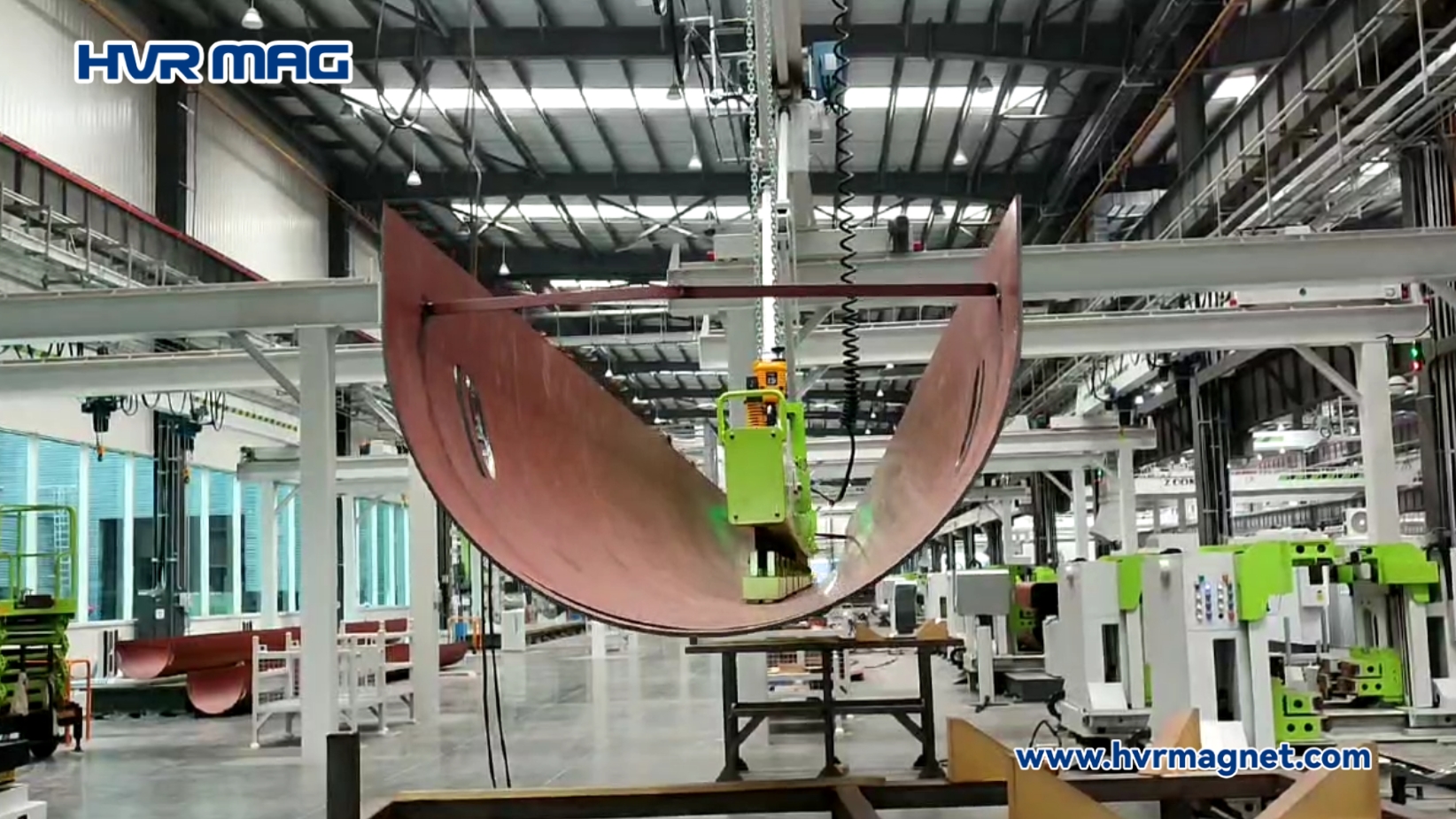 Handling Arc Shaped Steel Plate And Rectangular Tube With One Magnetic Lifter